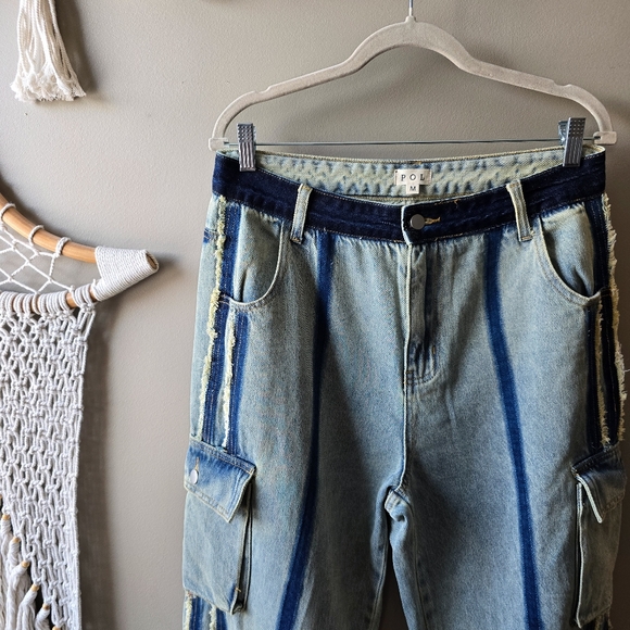 POL Denim Cargo Joggers Nwot - Picture 4 of 7